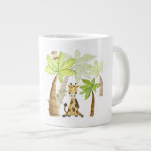 Cute Giraffe Illustration Grote Koffiekop (Voorkant rechts)