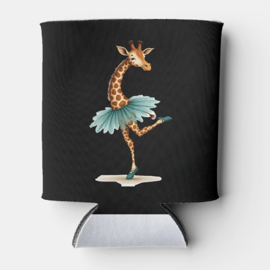 Cute giraffe in a tutu dancing as a ballerina, gif blikjeskoeler (Voorkant)