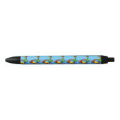 Cute Giraffe Jet Skiing Cartoon Zwarte Inkt Pen (Voorkant)