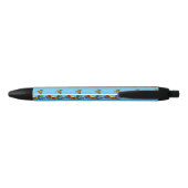 Cute Giraffe Jet Skiing Cartoon Zwarte Inkt Pen (Achterkant)