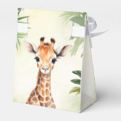 Cute Giraffe Jungle Baby Shower Party Beautiful Bedankdoosjes (Achterkant)
