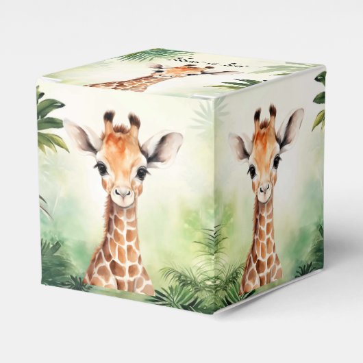 Cute Giraffe Jungle Baby Shower Party Beautiful Bedankdoosjes (Voorkant Zijde)