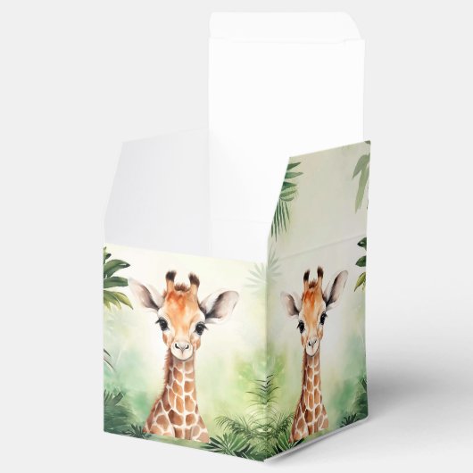 Cute Giraffe Jungle Baby Shower Party Beautiful Bedankdoosjes (Geopend)