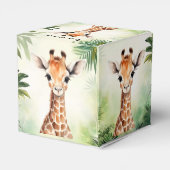 Cute Giraffe Jungle Baby Shower Party Beautiful Bedankdoosjes (Achterkant)