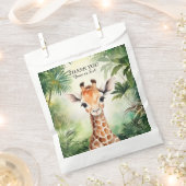 Cute Giraffe Jungle Baby Shower Party Beautiful Bedankzakje (Geknipt)