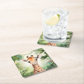 Cute Giraffe Jungle Baby Shower Party Beautiful Kartonnen Onderzetters (Insitu)