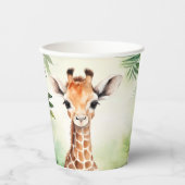 Cute Giraffe Jungle Baby Shower Party Beautiful Papieren Bekers (Voorkant)