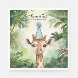 Cute Giraffe Jungle Baby Shower Party Beautiful Servet
