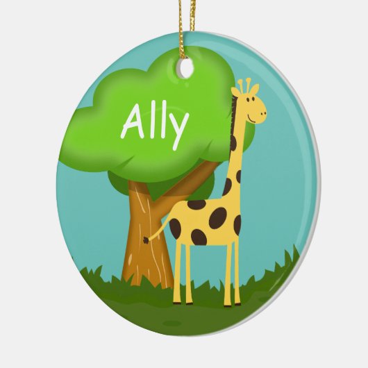 Cute Giraffe Keramisch Ornament (Links)