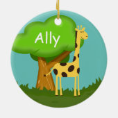 Cute Giraffe Keramisch Ornament (Achterkant)