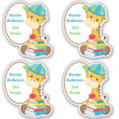 Cute Giraffe Kinder Book Contour Sticker (Voorkant)