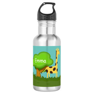 Cute Giraffe Kleurrijke Cartoon Persoonlijk Waterfles