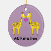 Cute Giraffe Love Keramisch Ornament (Links)