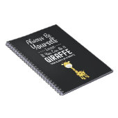 Cute Giraffe Lover Gifts Animals Funny Humor Notitieboek (Rechterzijde)