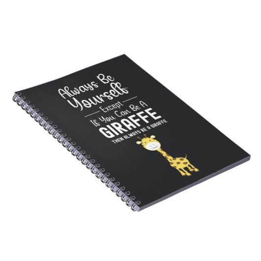 Cute Giraffe Lover Gifts Animals Funny Humor Notitieboek (Rechterzijde)