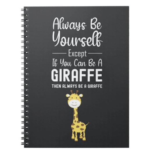 Cute Giraffe Lover Gifts Animals Funny Humor Notitieboek (Voorkant)