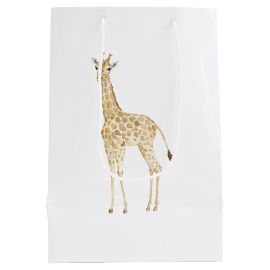 Cute Giraffe          Medium Cadeauzakje (Achterkant)