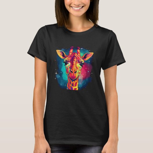 Cute Giraffe Men Women Kids T-shirt (Voorkant)