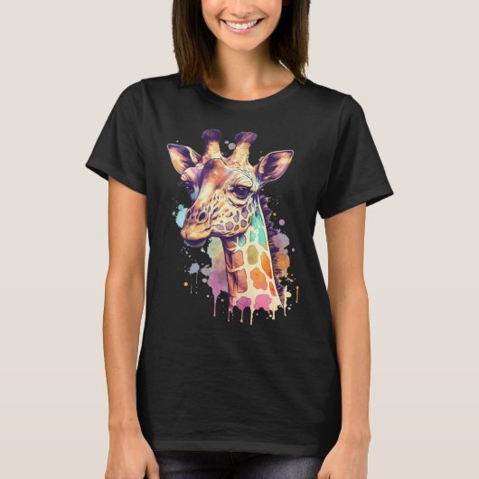 Cute Giraffe Men Women Kids T-shirt (Voorkant)
