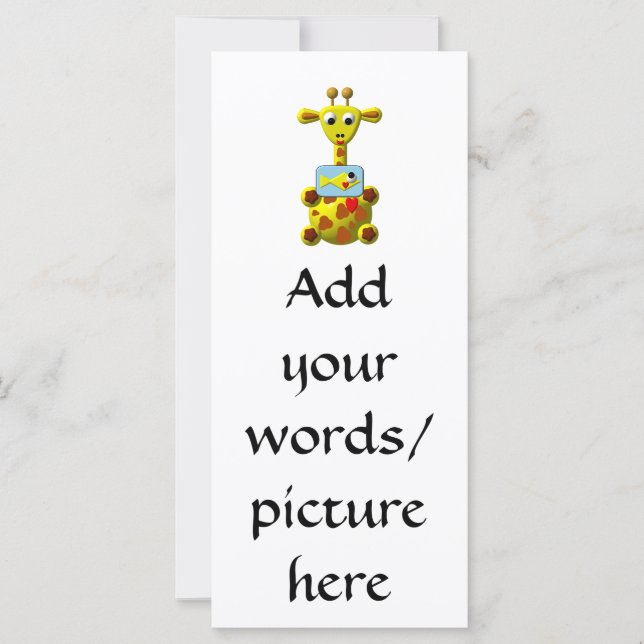 Cute Giraffe met Goldfish (Voorkant)