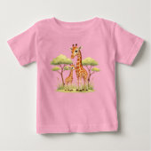 Cute Giraffe Moeder Baby Safari Kids (Voorkant)