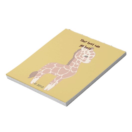 Cute Giraffe Notitieblok (Linkerzijde)