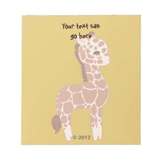Cute Giraffe Notitieblok (Voorkant)