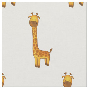 Cute Giraffe Nursery Animal   Safari Wild Thema Stof