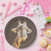 Cute Giraffe Oerwoud Animal Fotografie Papieren Bordje (Feest)