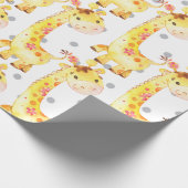 Cute Giraffe Oerwoud Nursery Baby New Born Gift Cadeaupapier (Hoek)
