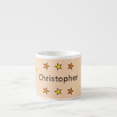 Cute giraffe oranje geel met sterren espresso kop (Voorkant)