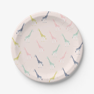 Cute Giraffe Paper Borden Papieren Bordje