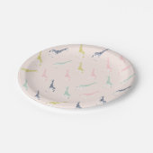 Cute Giraffe Paper Borden Papieren Bordje (Gekanteld)