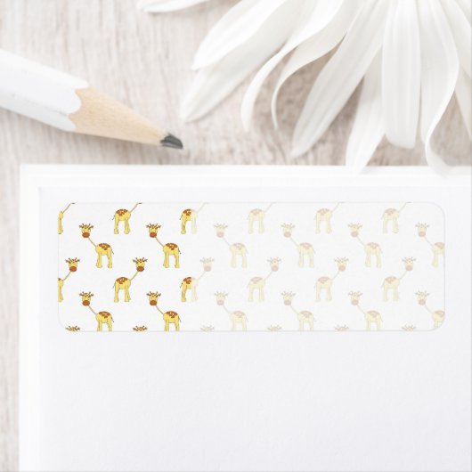 Cute Giraffe Pattern. Etiket (Insitu)