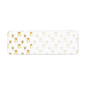 Cute Giraffe Pattern. Etiket (Voorkant)