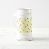 Cute Giraffe Pattern op Yellow. Bierpul (Voorkant links)