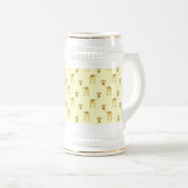 Cute Giraffe Pattern op Yellow. Bierpul (Voorkant rechts)