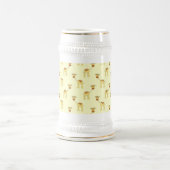 Cute Giraffe Pattern op Yellow. Bierpul (Center)