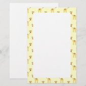 Cute Giraffe Pattern op Yellow. Briefpapier (Voorkant / Achterkant)
