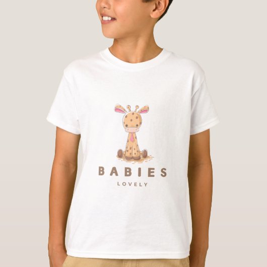 Cute Giraffe Pattern T-shirt (Voorkant)