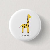 Cute Giraffe Personalized Ronde Button 3,2 Cm (Voorkant)