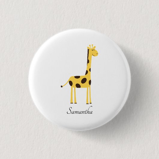 Cute Giraffe Personalized Ronde Button 3,2 Cm (Voorkant)