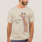 Cute Giraffe Personalized T-shirt (Voorkant)