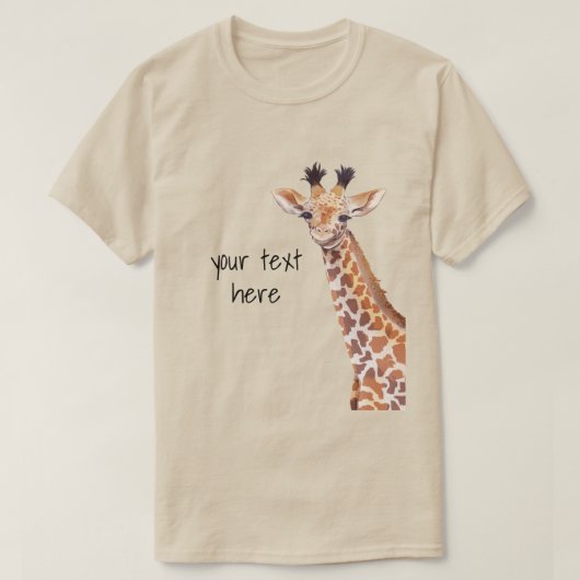 Cute Giraffe Personalized T-shirt (Design voorkant)