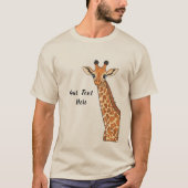 Cute Giraffe Personalized T-shirt (Voorkant)