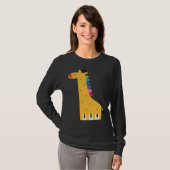 Cute Giraffe Piano Music T-shirt (Voorkant volledig)