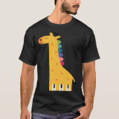Cute Giraffe Piano Music T-shirt (Voorkant)