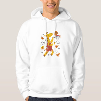 Cute Giraffe Playing Basketball Cartoon  Hoodie