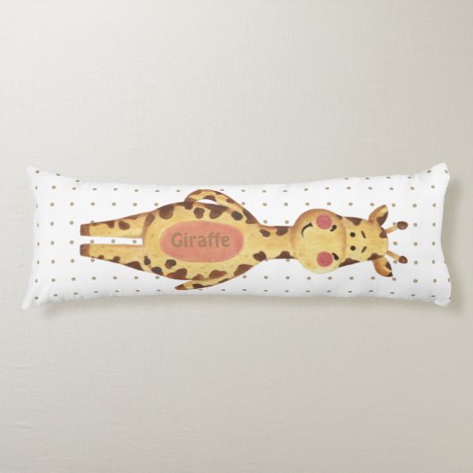 Cute giraffe polka-stips kinderspel kinder lichaamskussen (Voorkant)