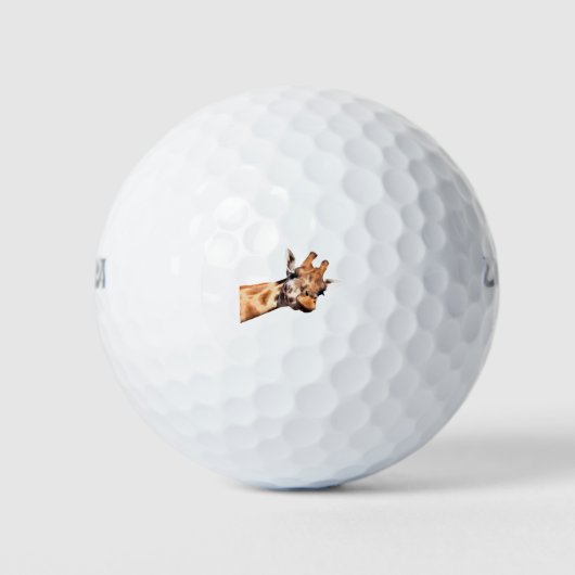 Cute Giraffe Portrait Golfballen (Voorkant)